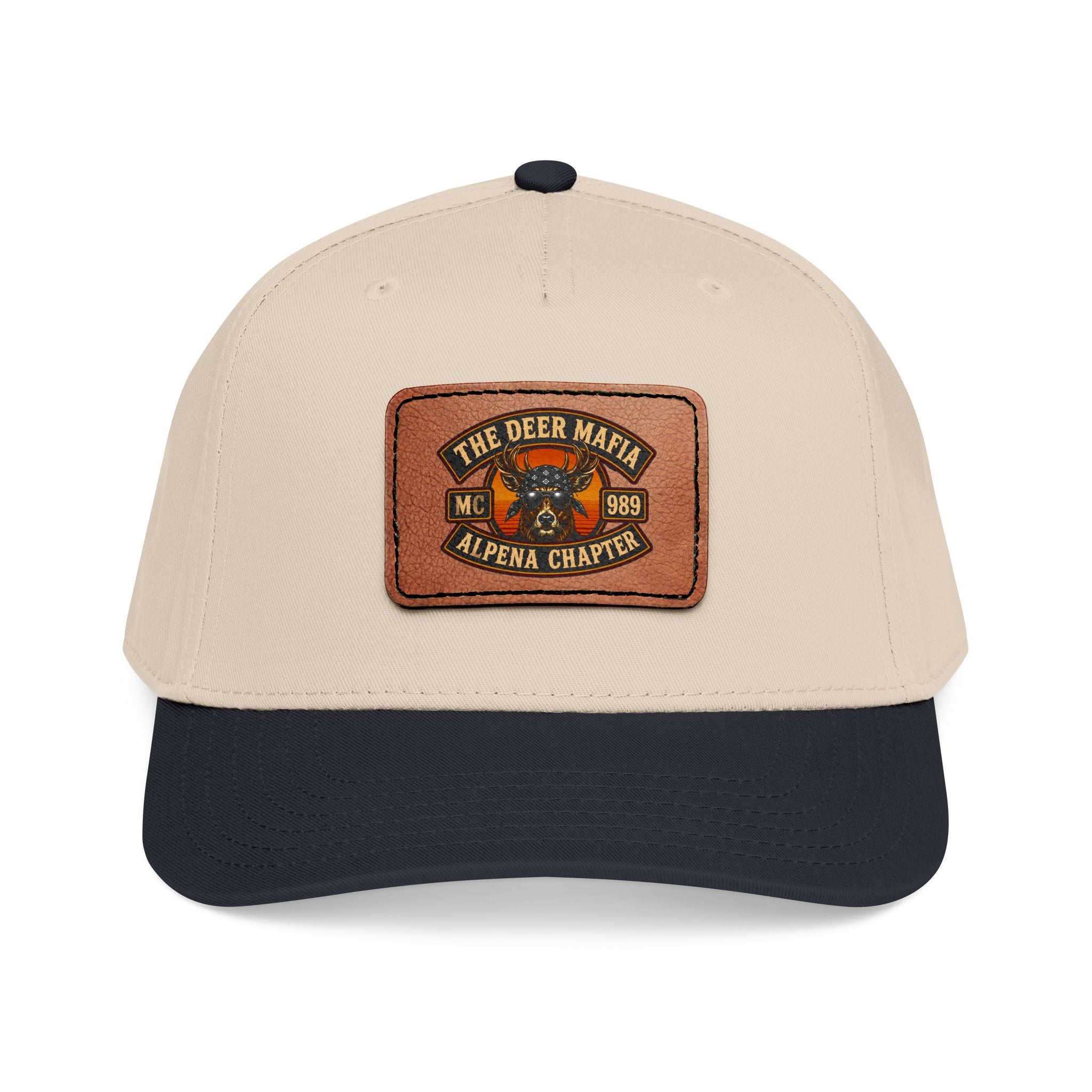 Leather Patch Baseball Cap – 'The Deer Mafia' Alpena Chapter