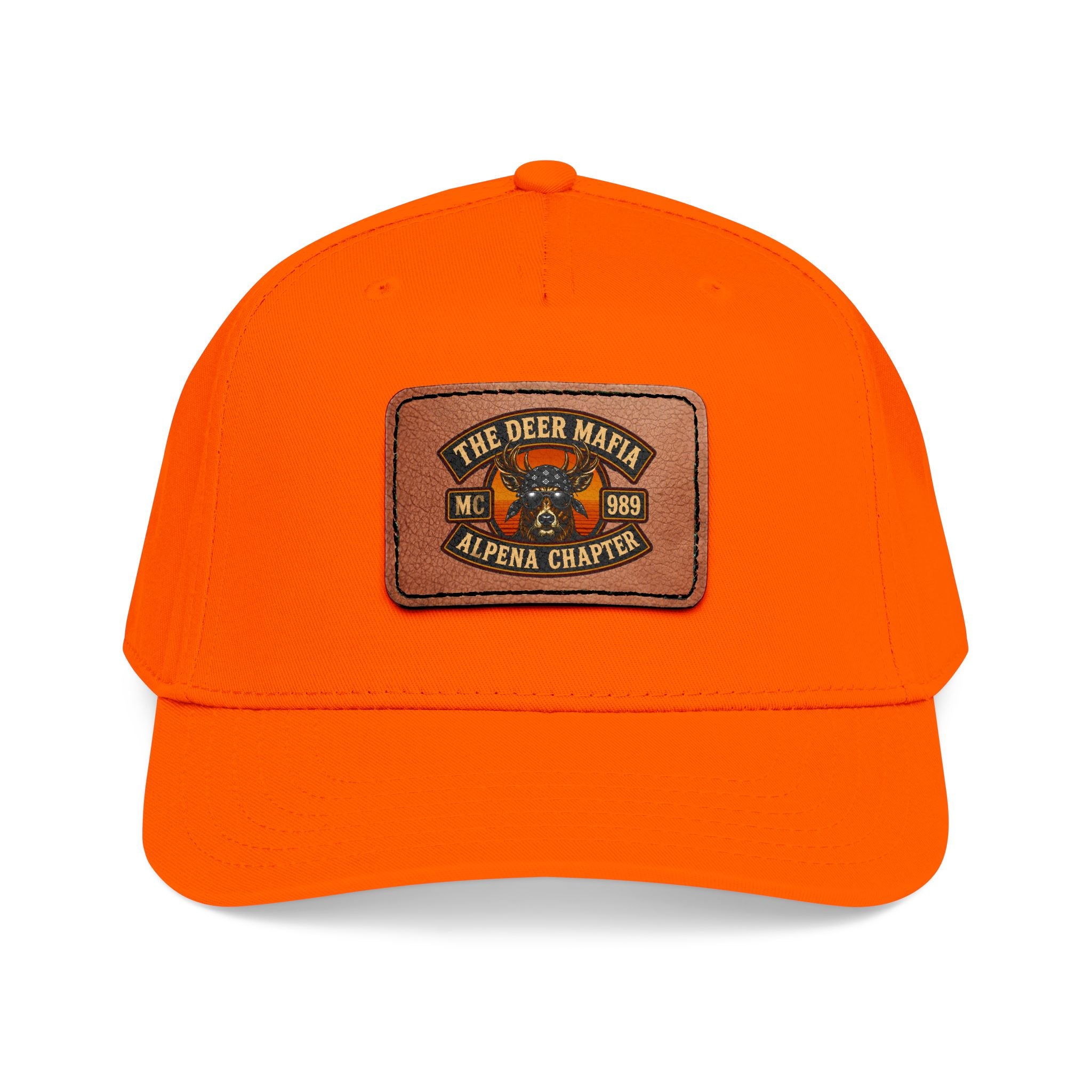 Leather Patch Baseball Cap – 'The Deer Mafia' Alpena Chapter