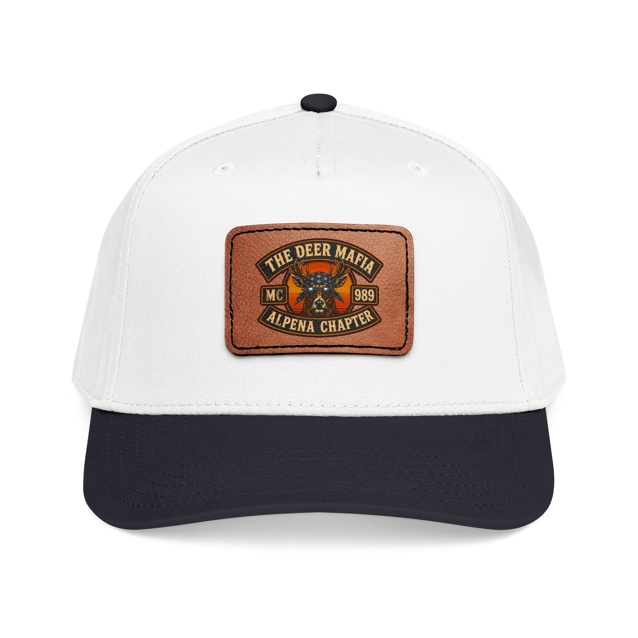 Leather Patch Baseball Cap – 'The Deer Mafia' Alpena Chapter