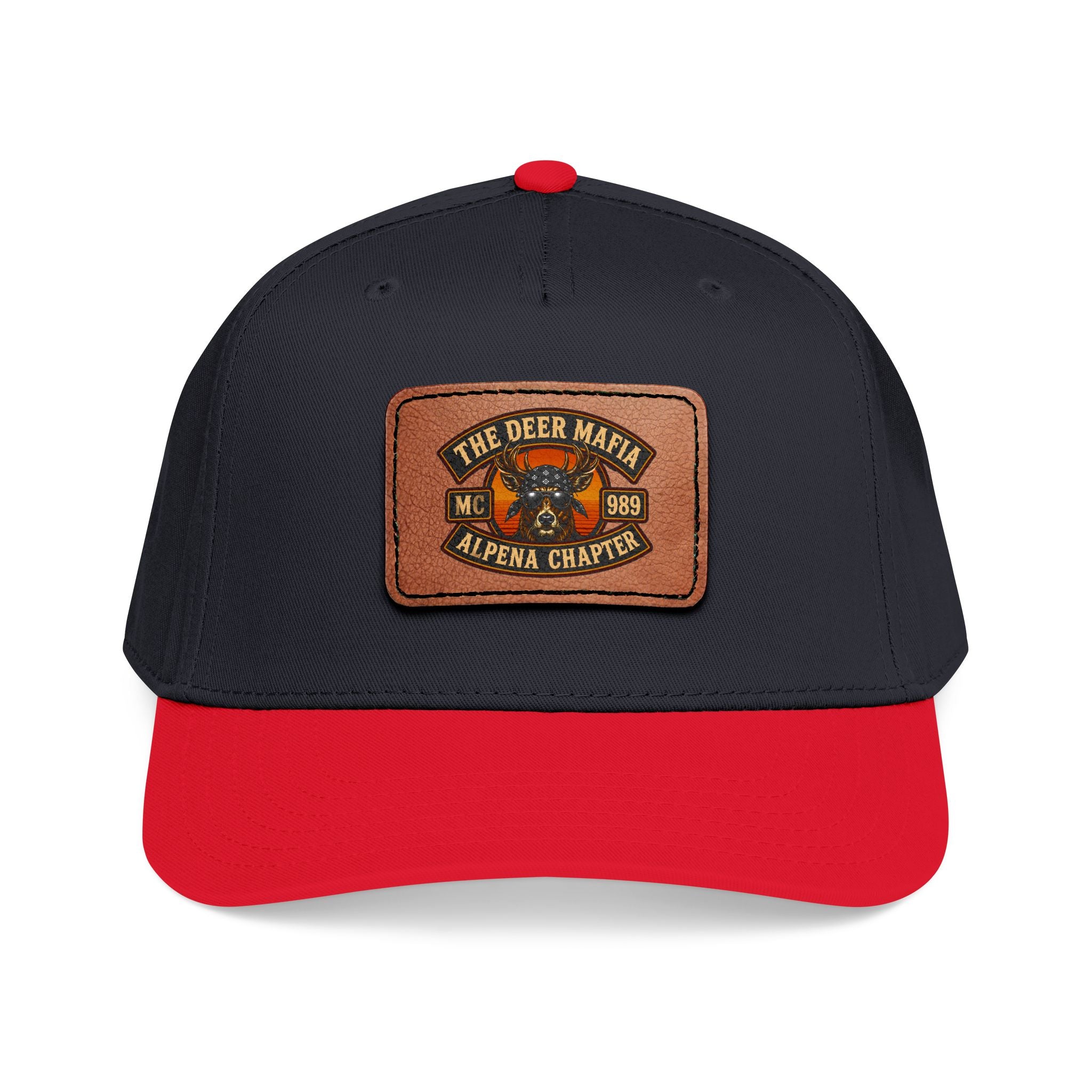 Leather Patch Baseball Cap – 'The Deer Mafia' Alpena Chapter