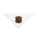 The Deer Mafia Alpena Chapter Pet Bandana — Rustic Deer Skull Motorcycle Patch Design for Dogs & Cats