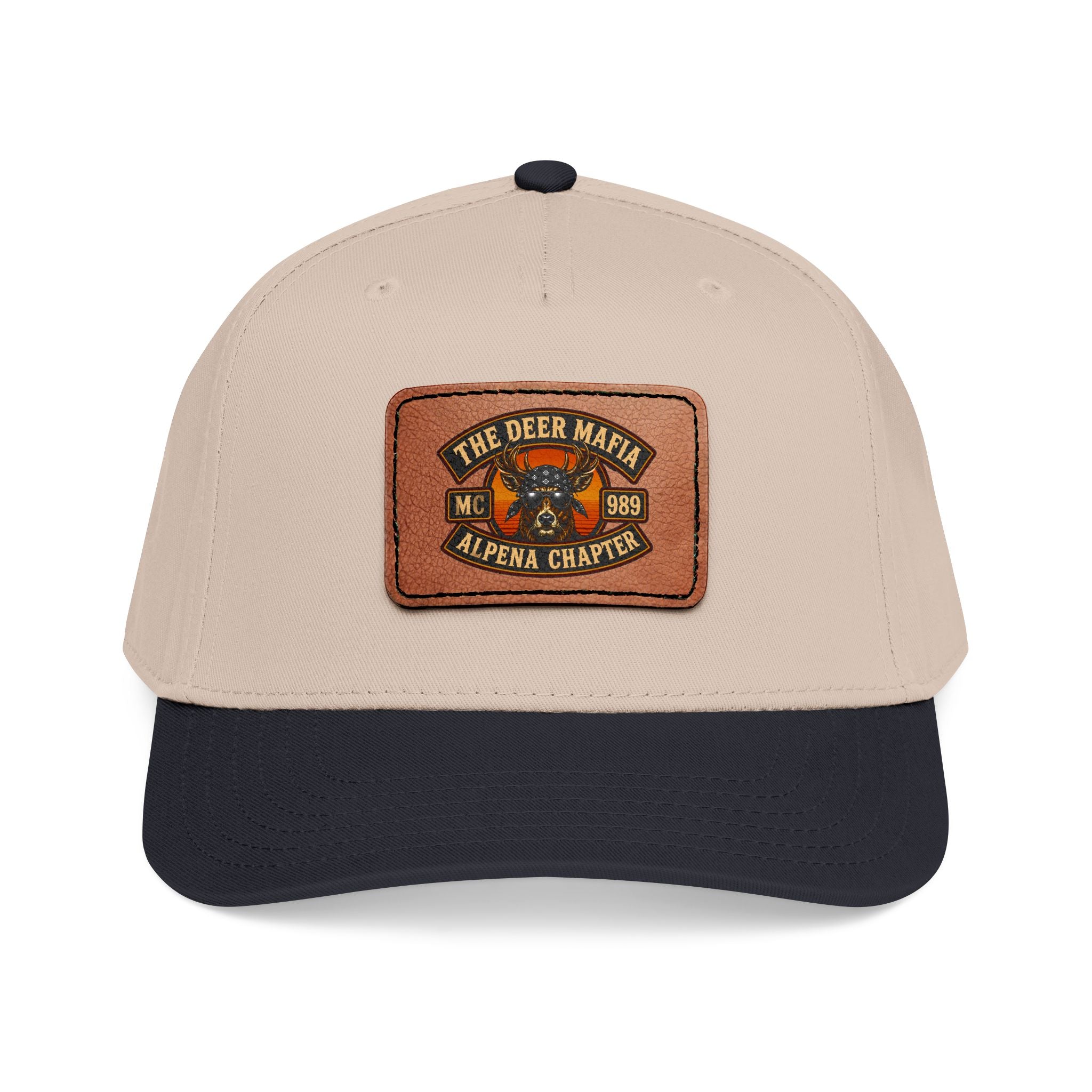 Leather Patch Baseball Cap – 'The Deer Mafia' Alpena Chapter