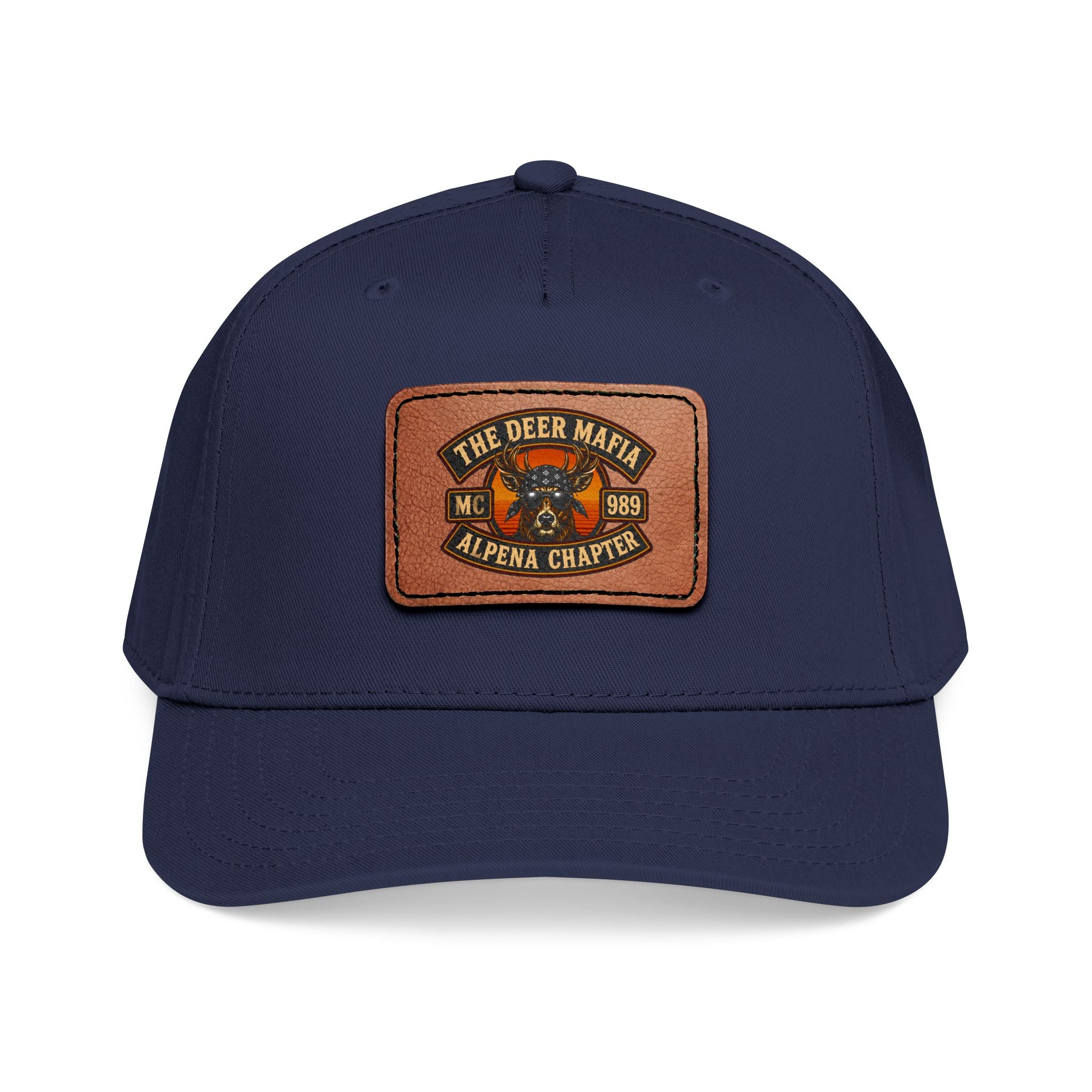 Leather Patch Baseball Cap – 'The Deer Mafia' Alpena Chapter