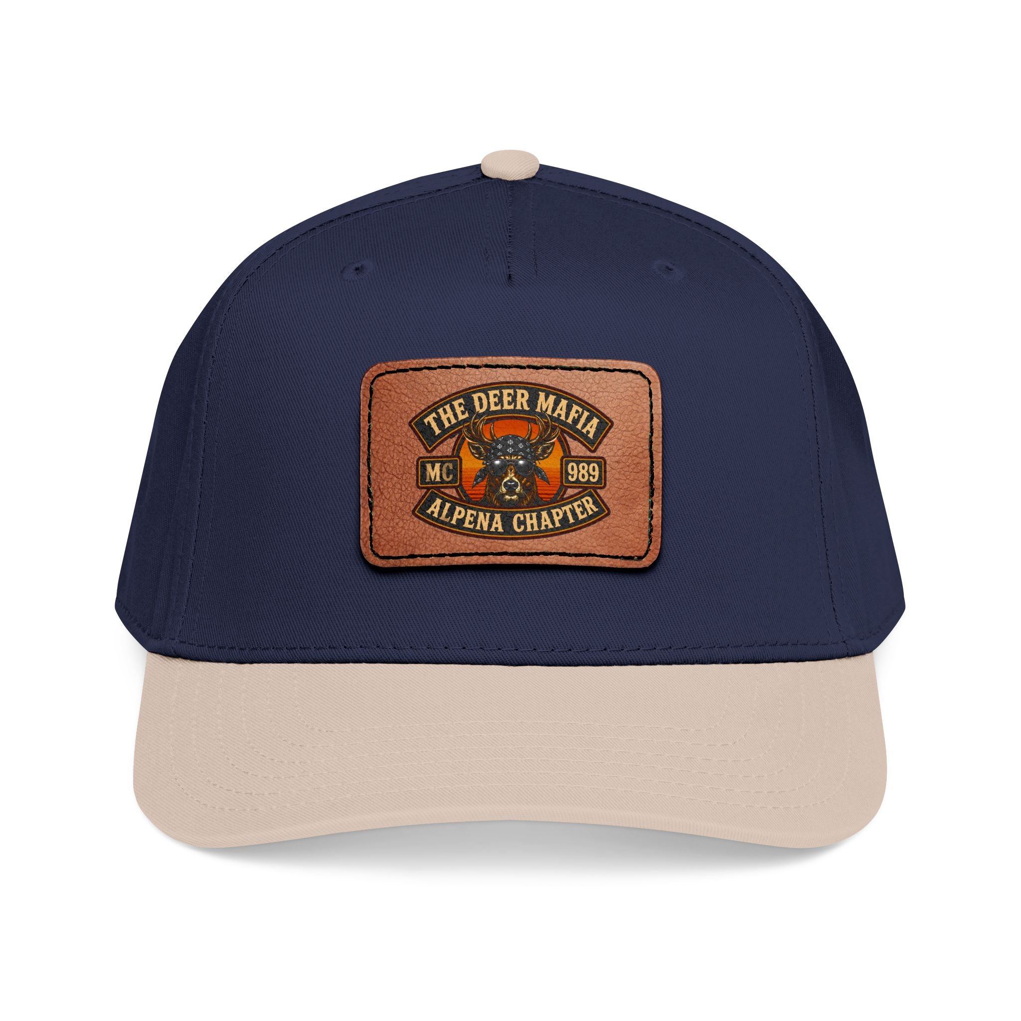 Leather Patch Baseball Cap – 'The Deer Mafia' Alpena Chapter