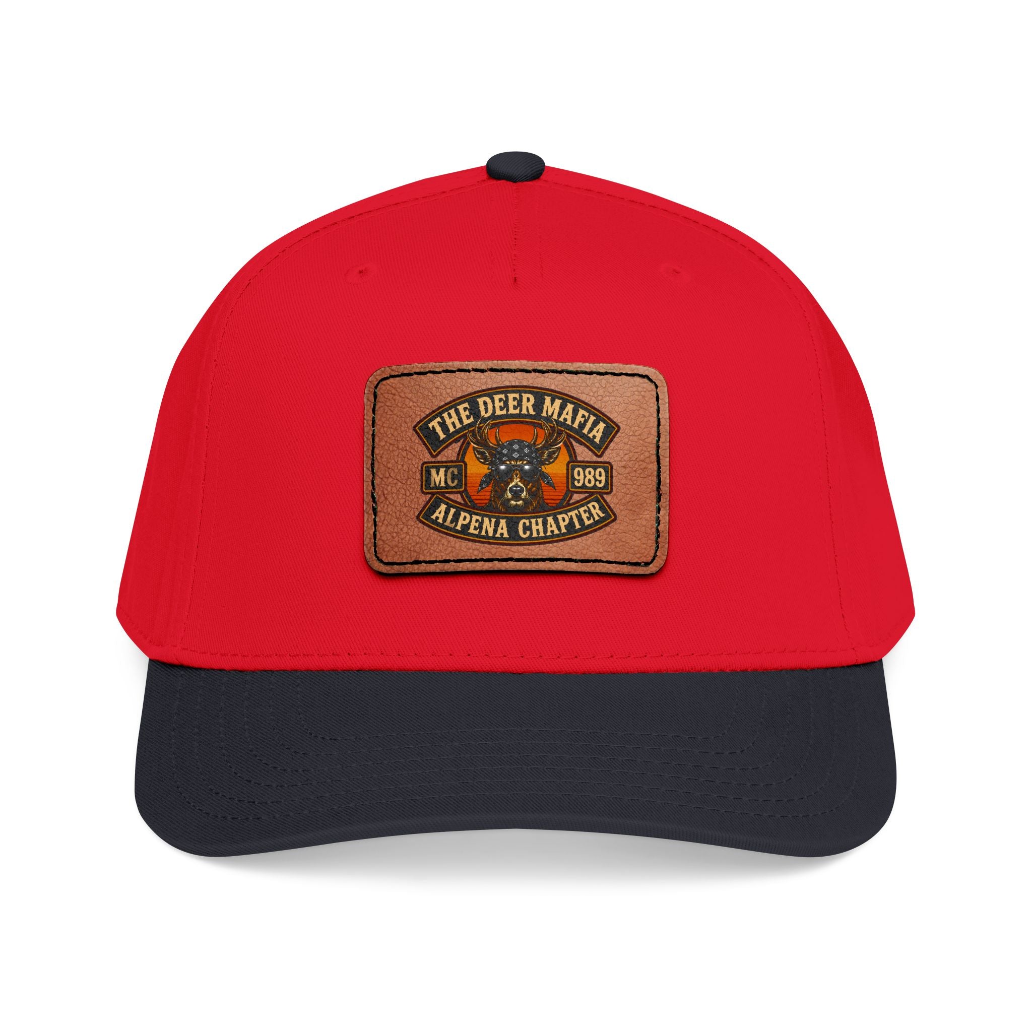 Leather Patch Baseball Cap – 'The Deer Mafia' Alpena Chapter