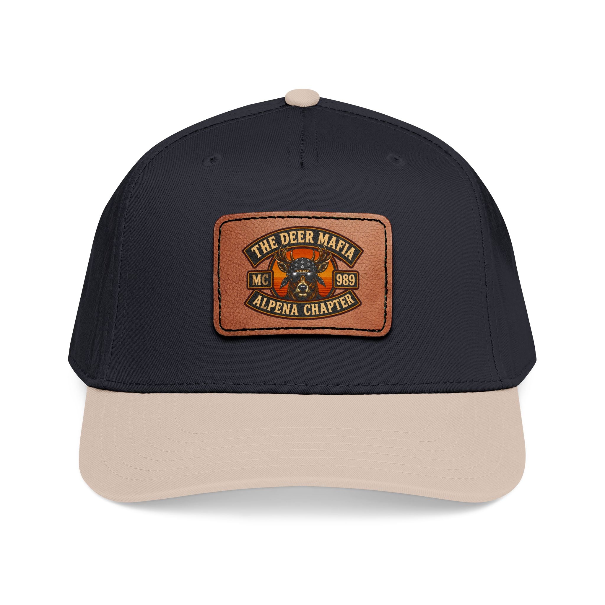 Leather Patch Baseball Cap – 'The Deer Mafia' Alpena Chapter
