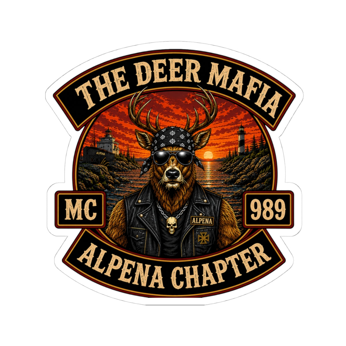 Deer Mafia Alpena - Kiss-Cut Stickers