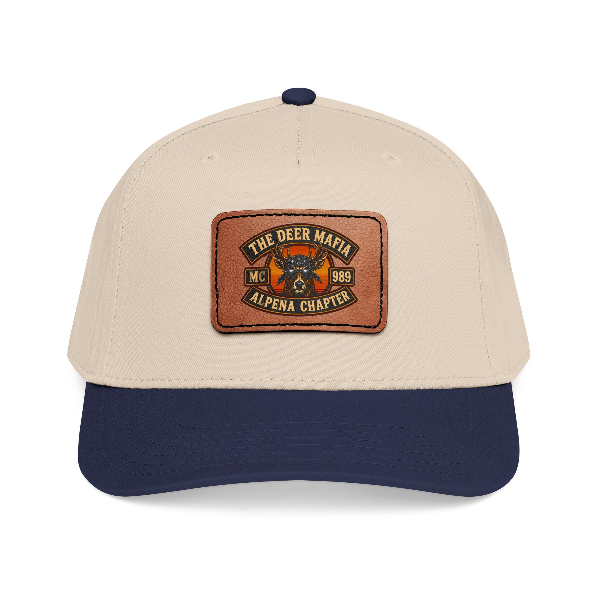 Leather Patch Baseball Cap – 'The Deer Mafia' Alpena Chapter