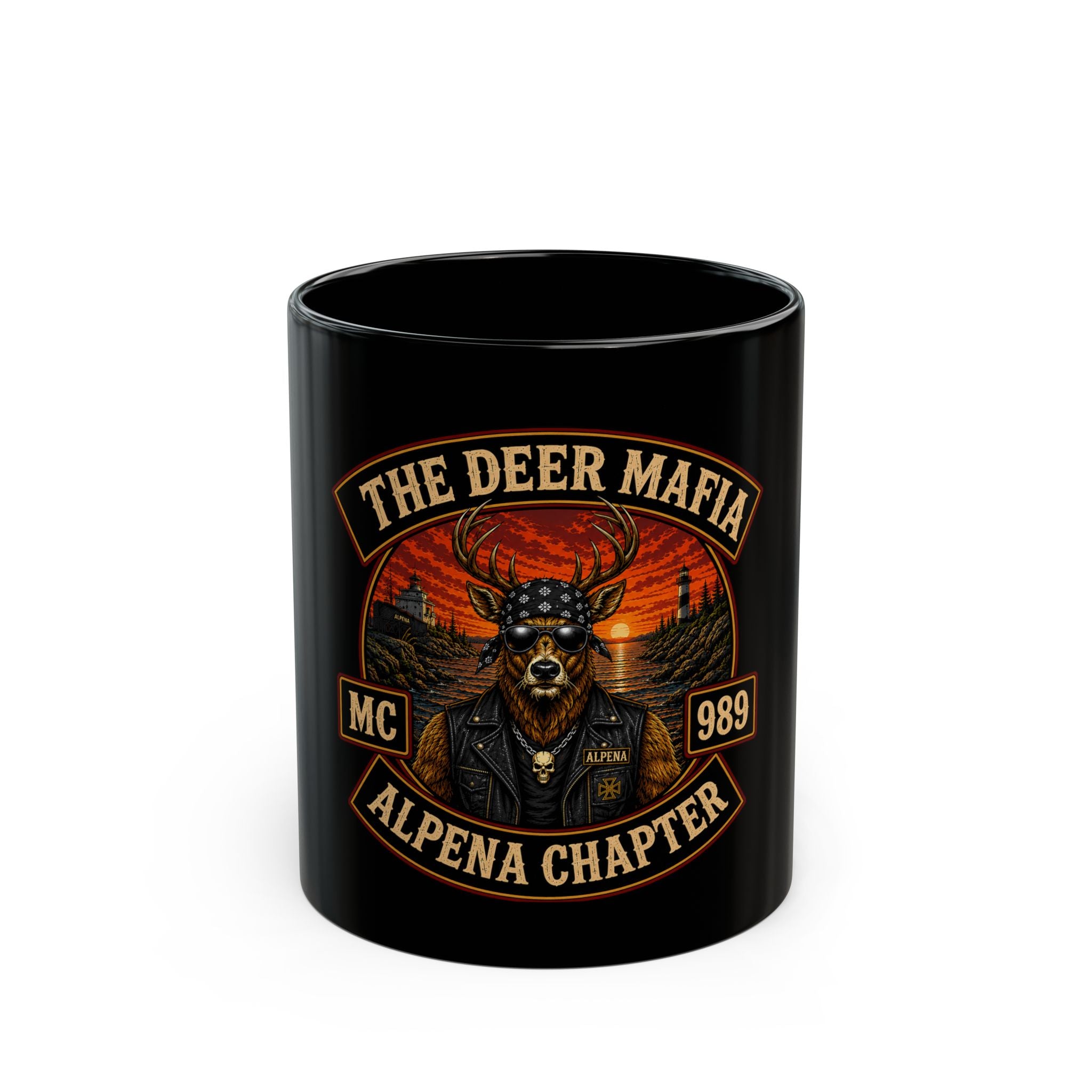 Deer Mafia Alpena - Black Mug (11oz, 15oz)