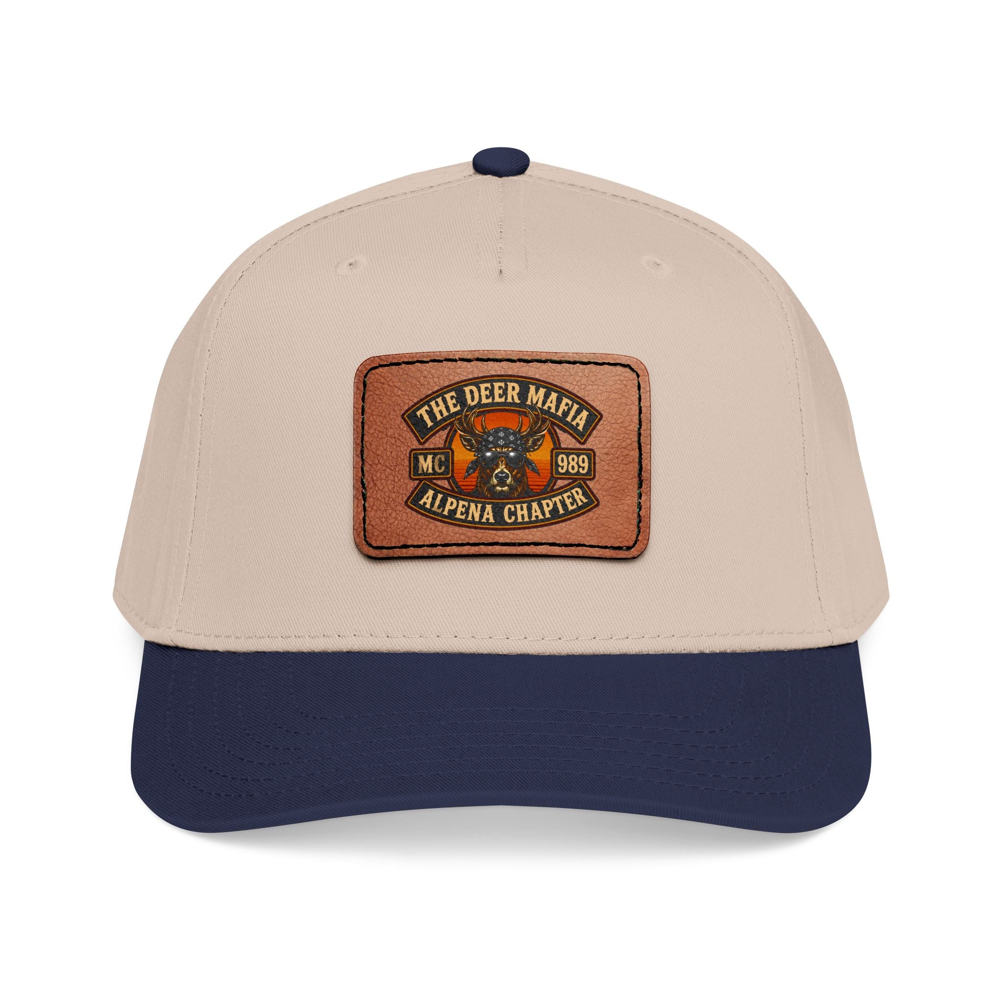 Leather Patch Baseball Cap – 'The Deer Mafia' Alpena Chapter