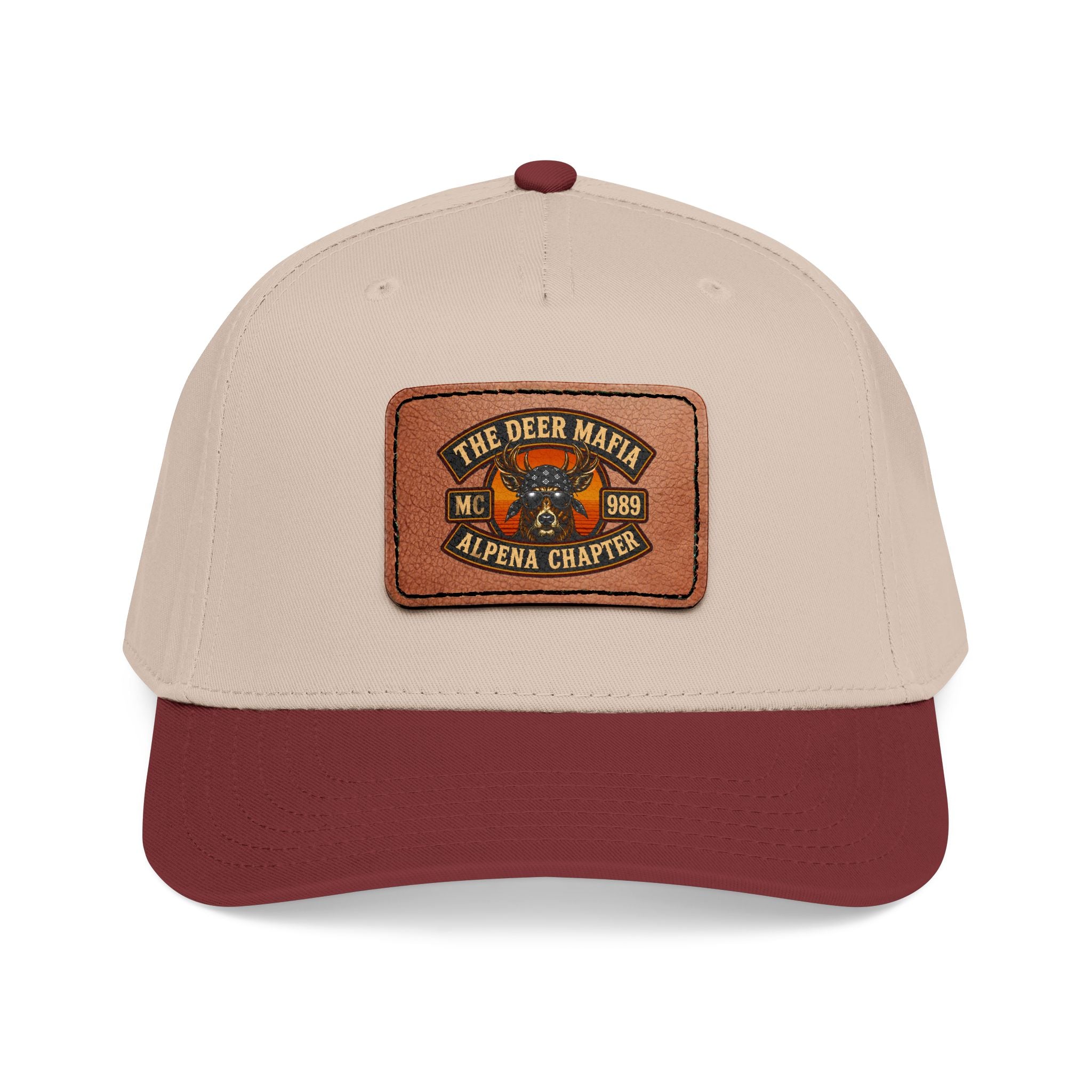 Leather Patch Baseball Cap – 'The Deer Mafia' Alpena Chapter