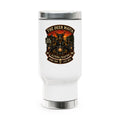 Travel Mug — 'The Deer Mafia' Biker Stainless Steel 14oz Travel Mug with Handle