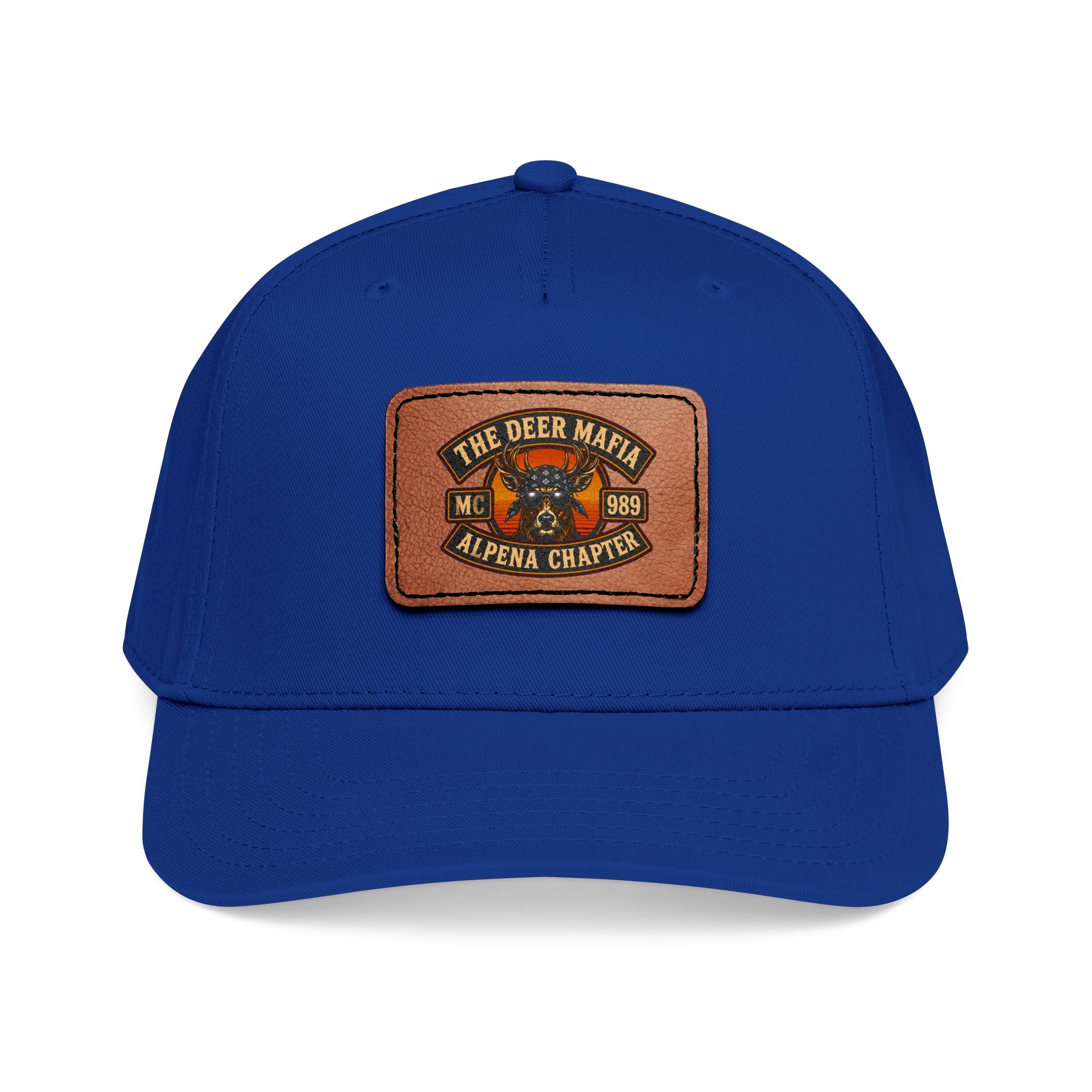 Leather Patch Baseball Cap – 'The Deer Mafia' Alpena Chapter