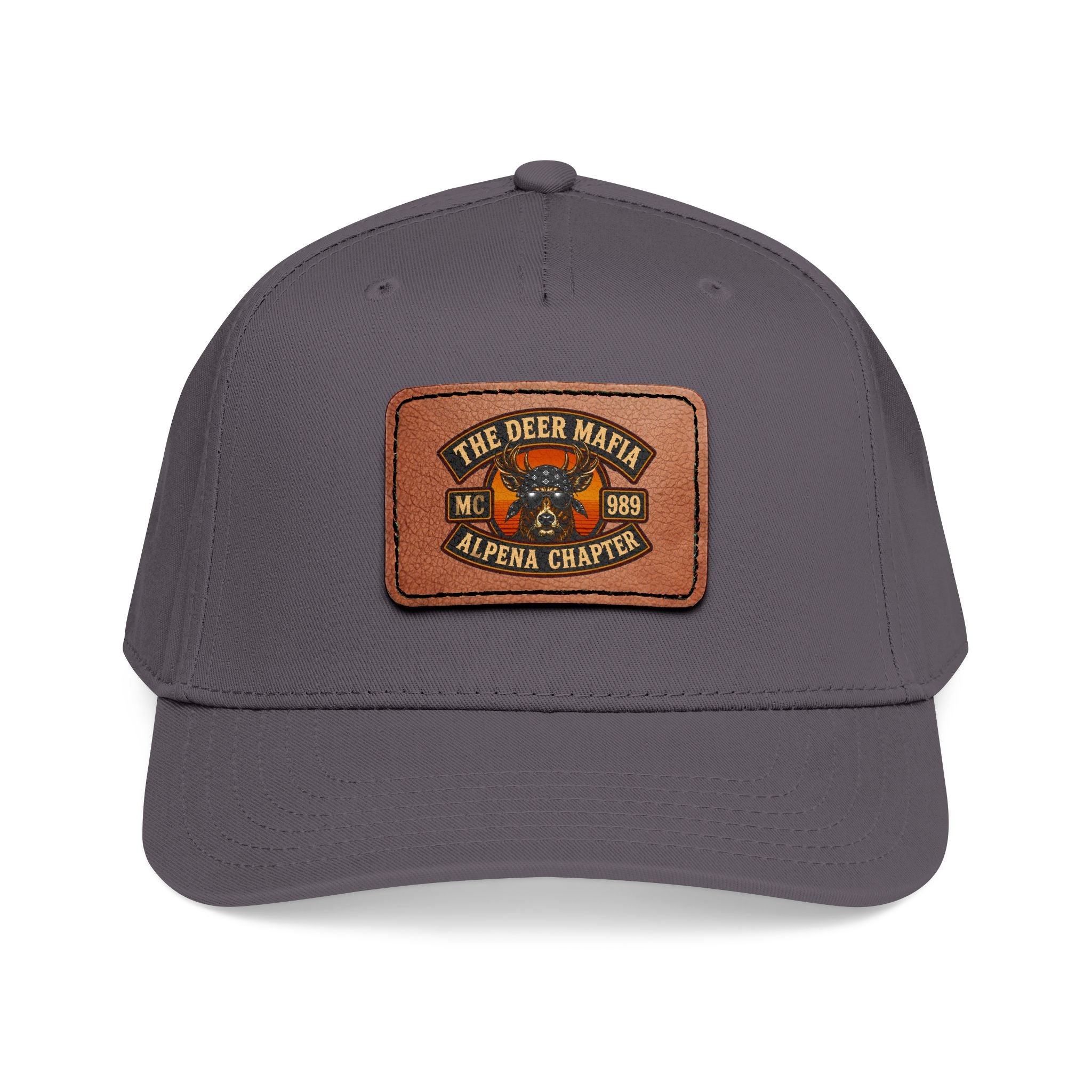 Leather Patch Baseball Cap – 'The Deer Mafia' Alpena Chapter