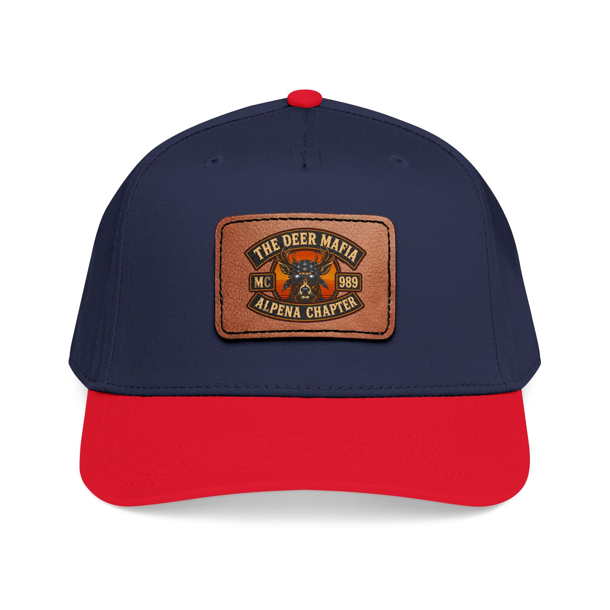 Leather Patch Baseball Cap – 'The Deer Mafia' Alpena Chapter
