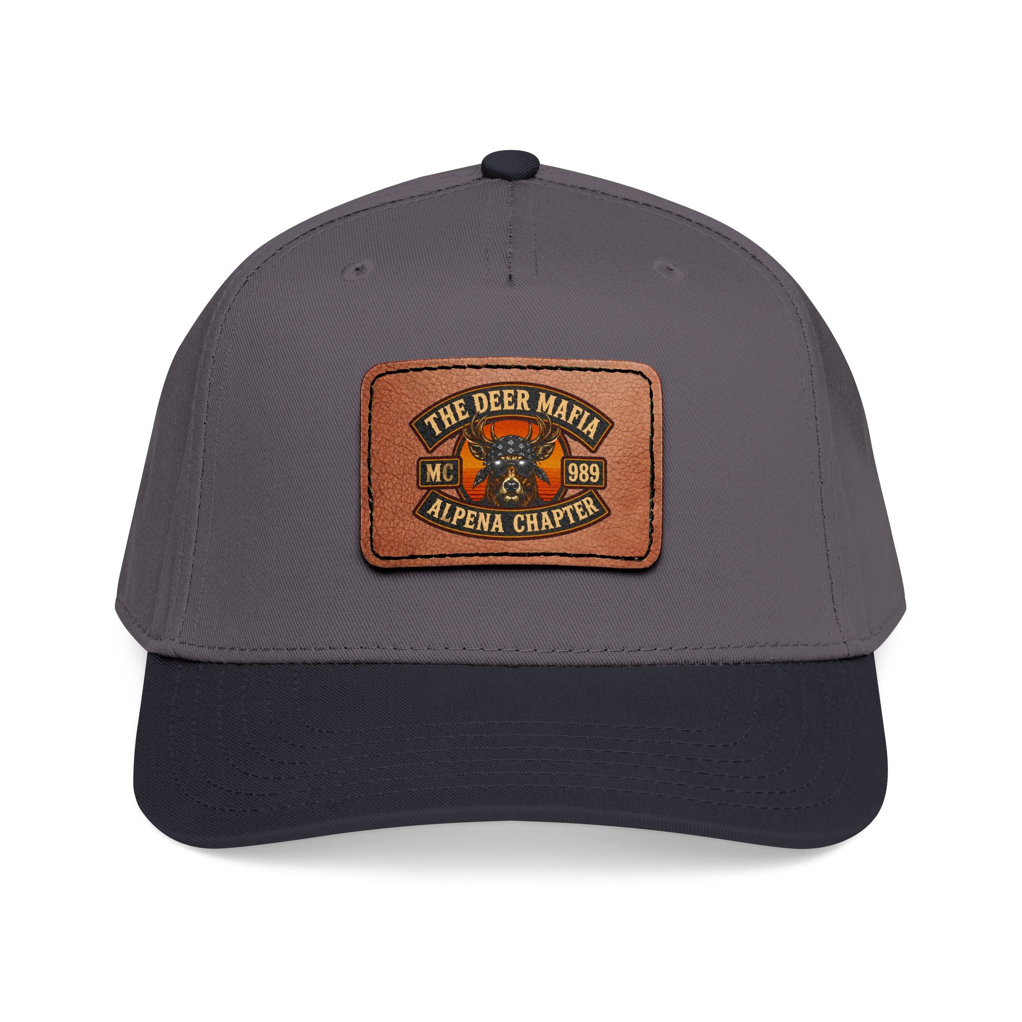 Leather Patch Baseball Cap – 'The Deer Mafia' Alpena Chapter