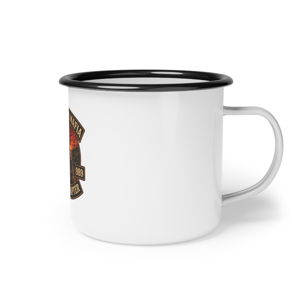 Enamel Camp Cup — 'The Deer Mafia Alpena Chapter' Retro Camping Mug