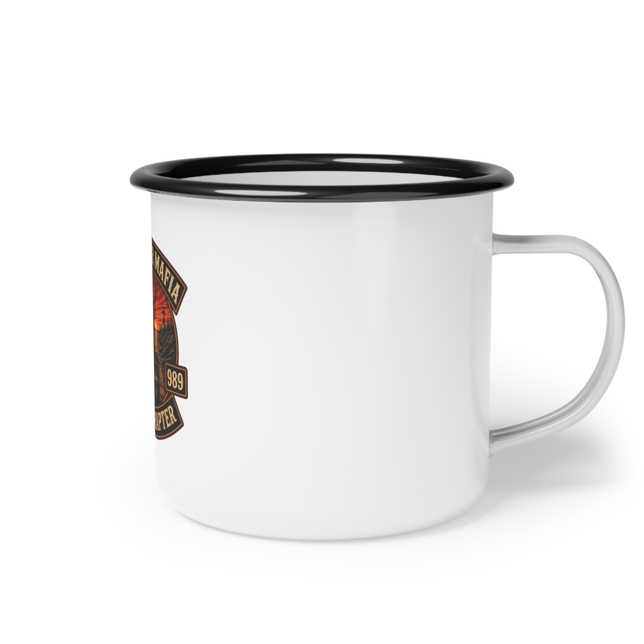 Enamel Camp Cup — 'The Deer Mafia Alpena Chapter' Retro Camping Mug