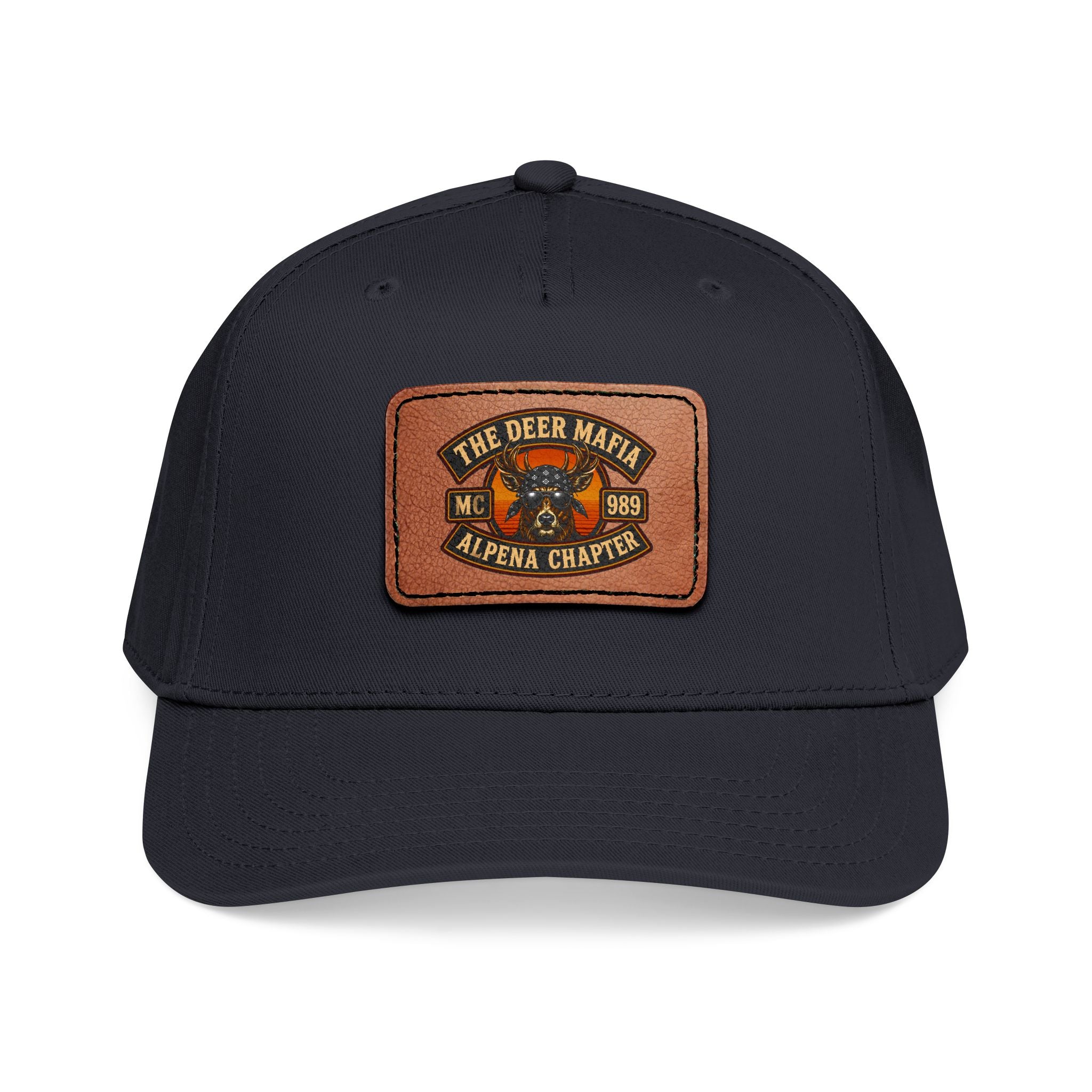 Leather Patch Baseball Cap – 'The Deer Mafia' Alpena Chapter