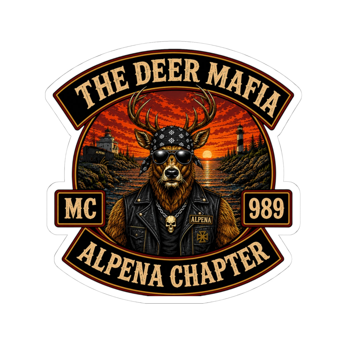 Deer Mafia Alpena - Kiss-Cut Stickers